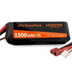 MODSTER LiPo Battery 2S 7.4V 1500 mAh 30C MD11270