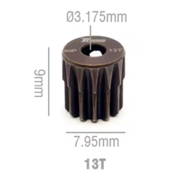 Rocket RC 48DP Steel Pinion Gear 13T 3.175mm Hole