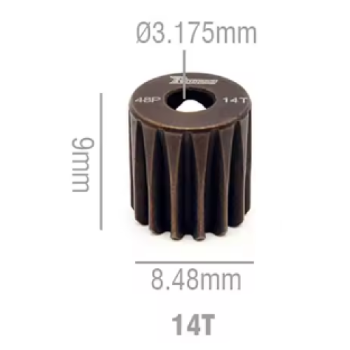 Rocket RC 48DP Steel Pinion Gear 14T 3.175mm Hole