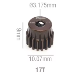 Rocket RC 48DP Steel Pinion Gear 17T 3.175mm Hole