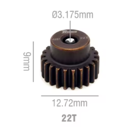 Rocket RC 48DP Steel Pinion Gear 22T 3.175mm Hole
