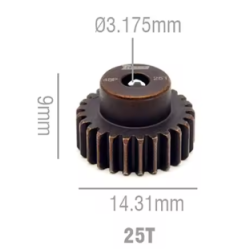 Rocket RC 48DP Steel Pinion Gear 24T 3.175mm Hole