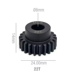 Rocket RC Pinion Gear 8mm 22T 11025-6012-02
