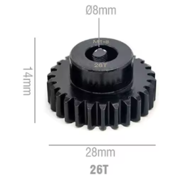 Rocket RC Pinion Gear 8mm 26T 11025-6016-02