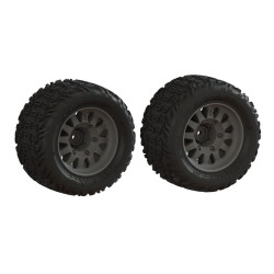 Arrma Vorteks Dboots 'Katar' Tire Set Glued (2) Hex 14mm ARA-1553