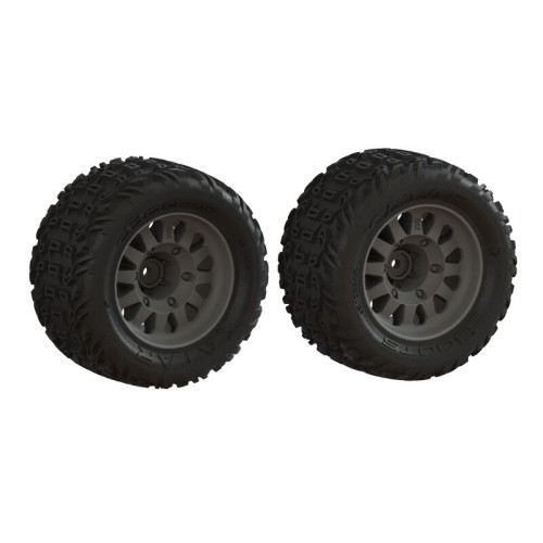 Arrma Vorteks Dboots 'Katar' Tire Set Glued (2) Hex 14mm ARA-1553