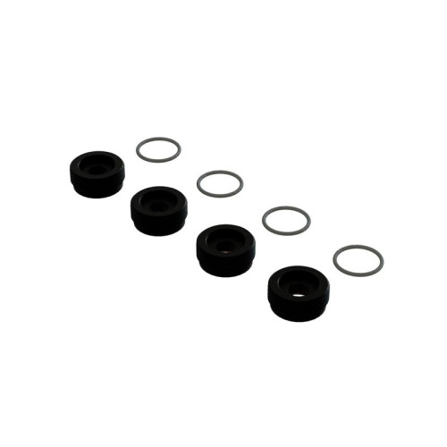 Arrma Aluminum Front Hub Nut Black Inc. O-Rings (4) Fireteam/Mojave ARA330775