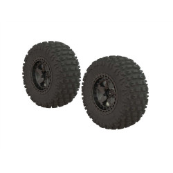 Arrma Dboots 'Fortress Sc' Tire Set Glued Gun Metal (2) ARA550087
