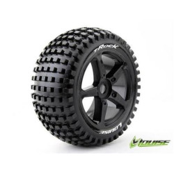 Louise T-Rock 1/8 Truggy Sports Tires / 0 Offset Black Spoke Rim / Mounted Hex 17mm L-T3251B