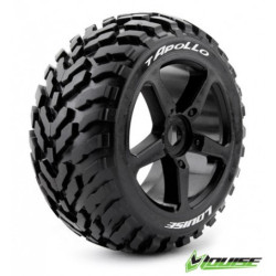 Louise T-Apollo 1/8 Truggy Sports Tires / 0 Offset Black Spoke Rim / Mounted Hex 17mm L-T3252B