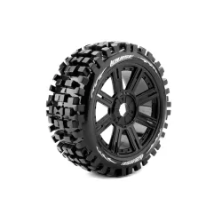 Louise B-ulldoze 1/8 Buggy Tire Soft / Black Spoke Rim / Mounted Hex 17mm LR-T324SB