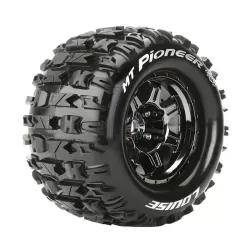 Louise MFT 1/8 MT-Pioneer Monster Truck Sports Tires / 1/2 Offset Black Chrome Rim Hex 17mm / Mounted L-T3321BCH